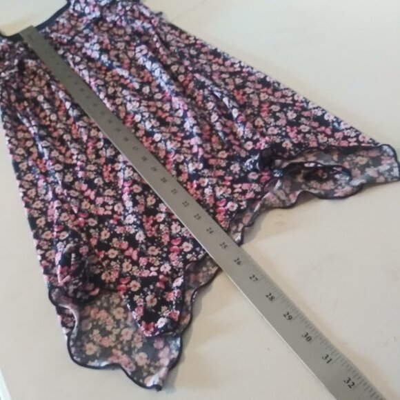 Three Pink Hearts girls size 14 navy blue multicolored floral dress - Picture 11 of 15